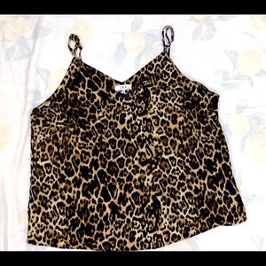 Plus Size Cheetah Print Dressy Sleeveless Tank